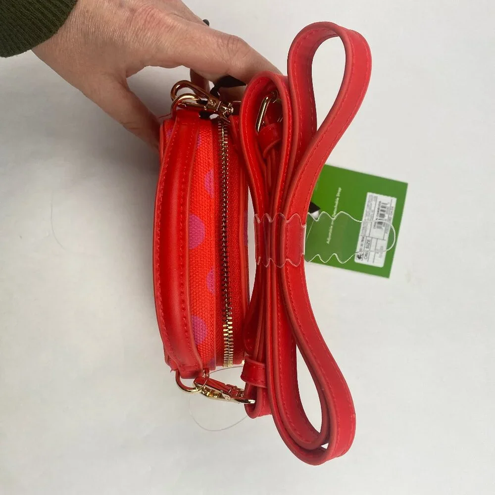 Kate Spade New York Purse‎ Polka Dot Mini Crossbody Bag Pink Red